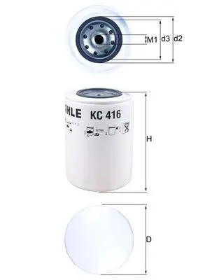 Handler.Part Fuel filter MAHLE KC416 1