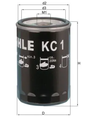 Handler.Part Fuel filter MAHLE KC1 1