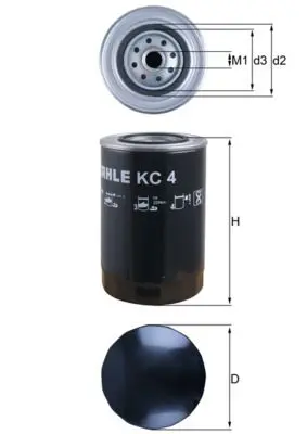 Handler.Part Fuel filter MAHLE KC4 1