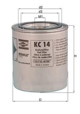 Handler.Part Fuel filter MAHLE KC14 1