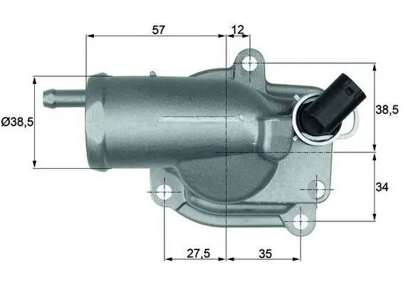 Handler.Part Thermostat, coolant MAHLE TH1087 1