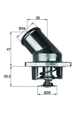 Handler.Part Thermostat, coolant MAHLE TI392 1