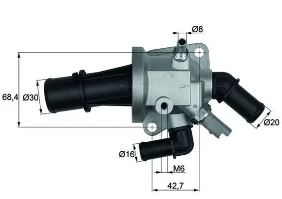 Handler.Part Thermostat, coolant MAHLE TI15388 1