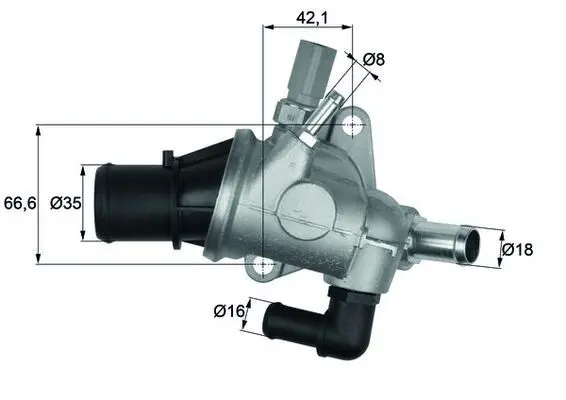 Handler.Part Thermostat, coolant MAHLE TI15488 1