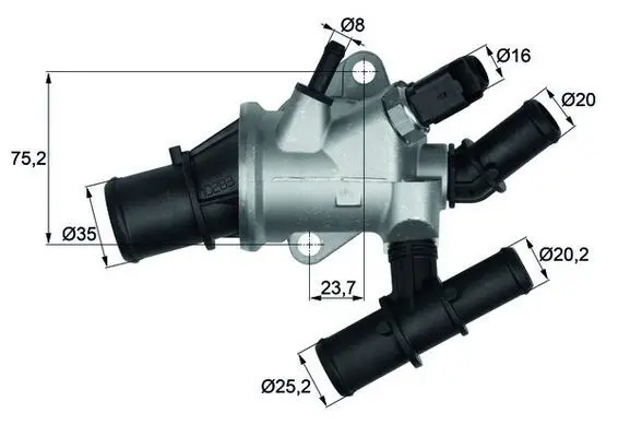 Handler.Part Thermostat, coolant MAHLE TI16288 1