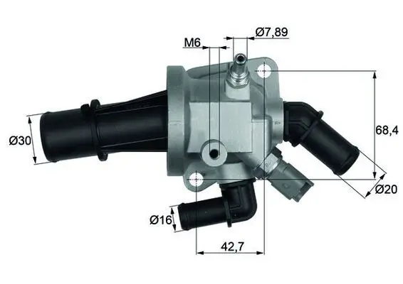 Handler.Part Thermostat, coolant MAHLE TI16488 1