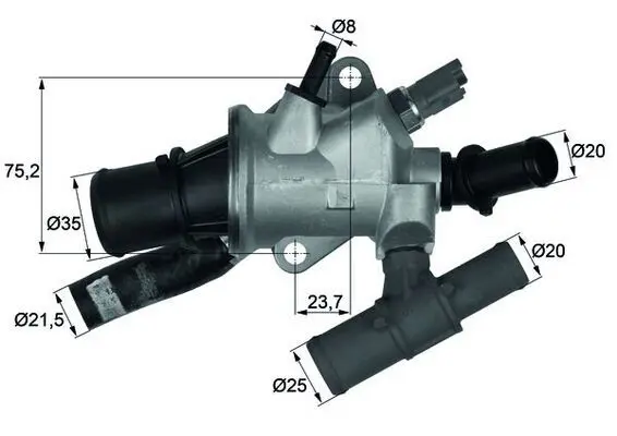 Handler.Part Thermostat, coolant MAHLE TI16688 1