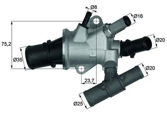 Handler.Part Thermostat, coolant MAHLE TI16888 1