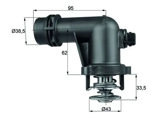 Handler.Part Thermostat, coolant MAHLE TM15105 1