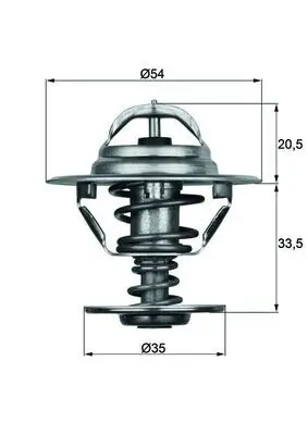 Handler.Part Thermostat, coolant MAHLE TX883D 1