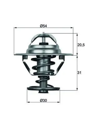 Handler.Part Thermostat, coolant MAHLE TX1088D 1