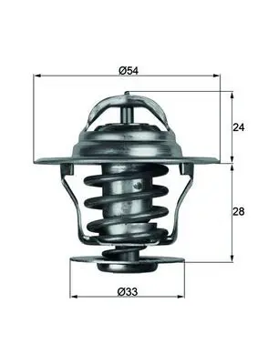 Handler.Part Thermostat, coolant MAHLE TX1192D 1