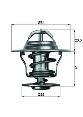 Handler.Part Thermostat, coolant MAHLE TX1380D 1