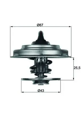 Handler.Part Thermostat, coolant MAHLE TX1887D 1