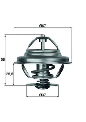 Handler.Part Thermostat, coolant MAHLE TX2180D 1