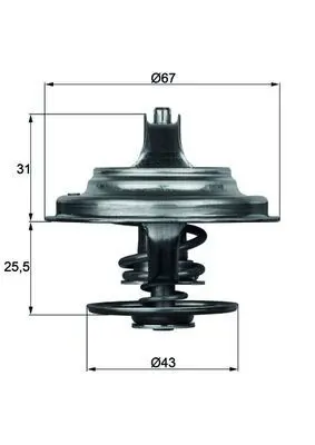 Handler.Part Thermostat, coolant MAHLE TX2379D 1