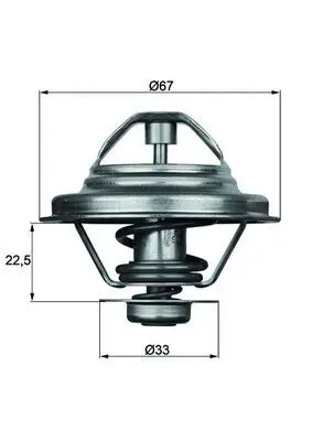 Handler.Part Thermostat, coolant MAHLE TX2480D 1