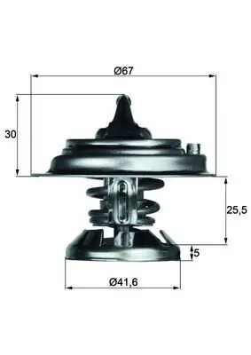 Handler.Part Thermostat, coolant MAHLE TX2980D 1