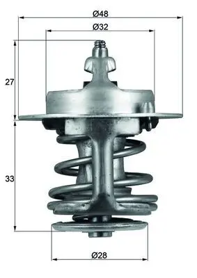 Handler.Part Thermostat, coolant MAHLE TX6383 1