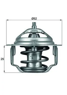 Handler.Part Thermostat, coolant MAHLE TX6482 1