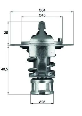 Handler.Part Thermostat, coolant MAHLE TX6582 1