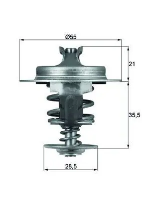 Handler.Part Thermostat, coolant MAHLE TX6783D 1