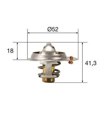 Handler.Part Thermostat, coolant MAHLE TX8582 1