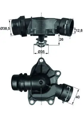 Handler.Part Thermostat, coolant MAHLE TI2688 1