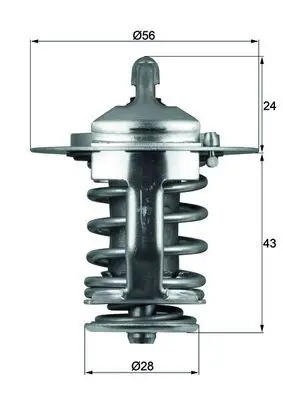 Handler.Part Thermostat, coolant MAHLE TX7082 1