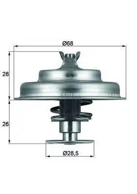 Handler.Part Thermostat, coolant MAHLE TX7580D 1