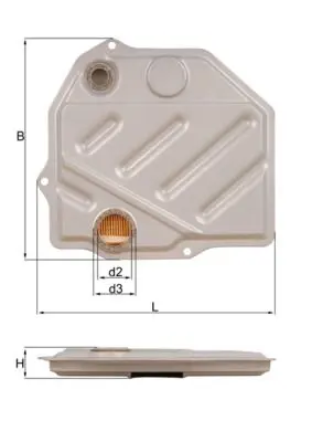 Handler.Part Hydraulic filter, automatic transmission MAHLE HX46 1