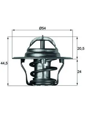 Handler.Part Thermostat, coolant MAHLE TX487D 1