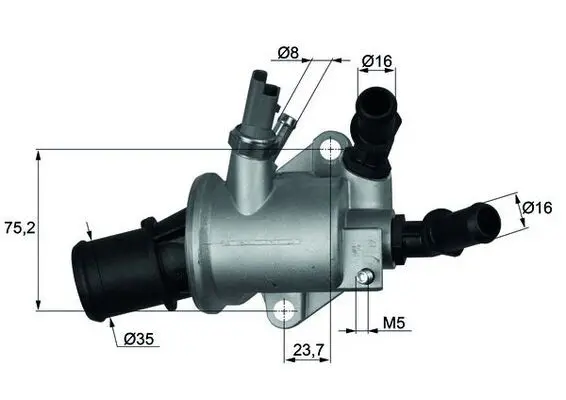 Handler.Part Thermostat, coolant MAHLE TI14388 1