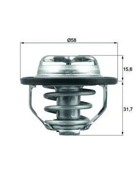 Handler.Part Thermostat, coolant MAHLE TX12282 1