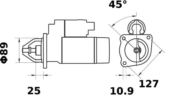 Handler.Part Starter MAHLE MS443 2