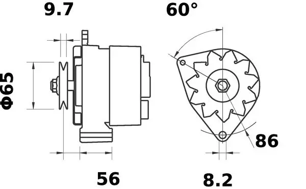 Handler.Part Alternator MAHLE MG615 2