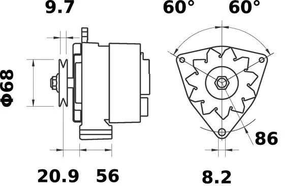 Handler.Part Alternator MAHLE MG604 2