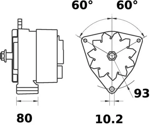 Handler.Part Alternator MAHLE MG493 1