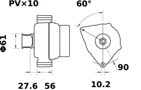 Handler.Part Alternator MAHLE MG35 2