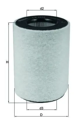 Handler.Part Air filter MAHLE LX1792 1