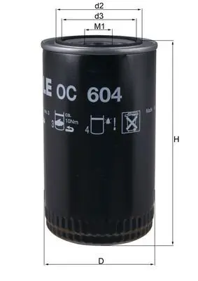 Handler.Part Oil filter MAHLE OC604 1