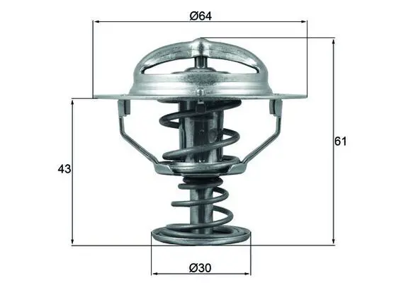 Handler.Part Thermostat, coolant MAHLE TX17878D 1