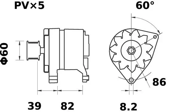 Handler.Part Alternator MAHLE MG662 2