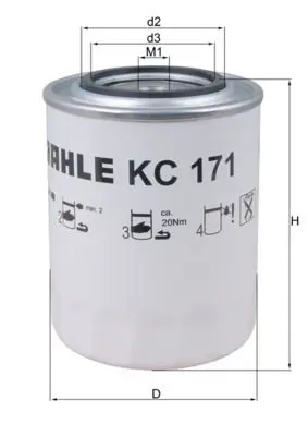 Handler.Part Fuel filter MAHLE KC171 1