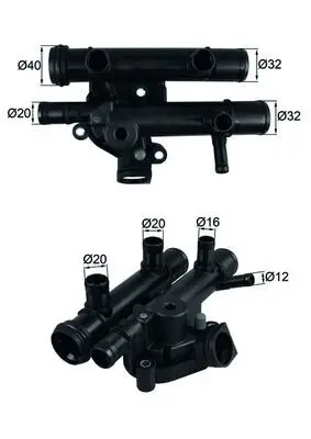 Handler.Part Thermostat, coolant MAHLE TI25983D 1