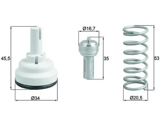 Handler.Part Thermostat, coolant MAHLE TX18287D 1