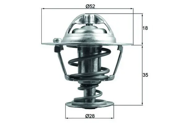 Handler.Part Thermostat, coolant MAHLE TX18478D 1