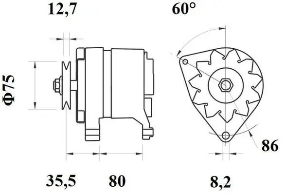 Handler.Part Alternator MAHLE MG207 2