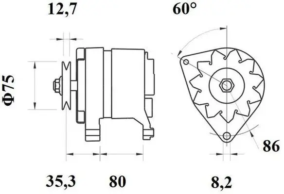 Handler.Part Alternator MAHLE MG283 2