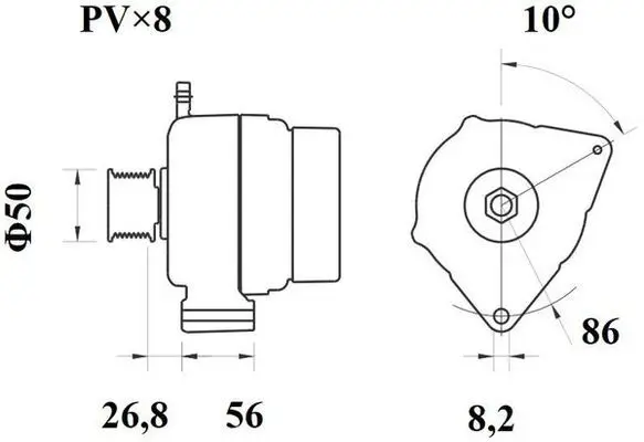 Handler.Part Alternator MAHLE MG435 2